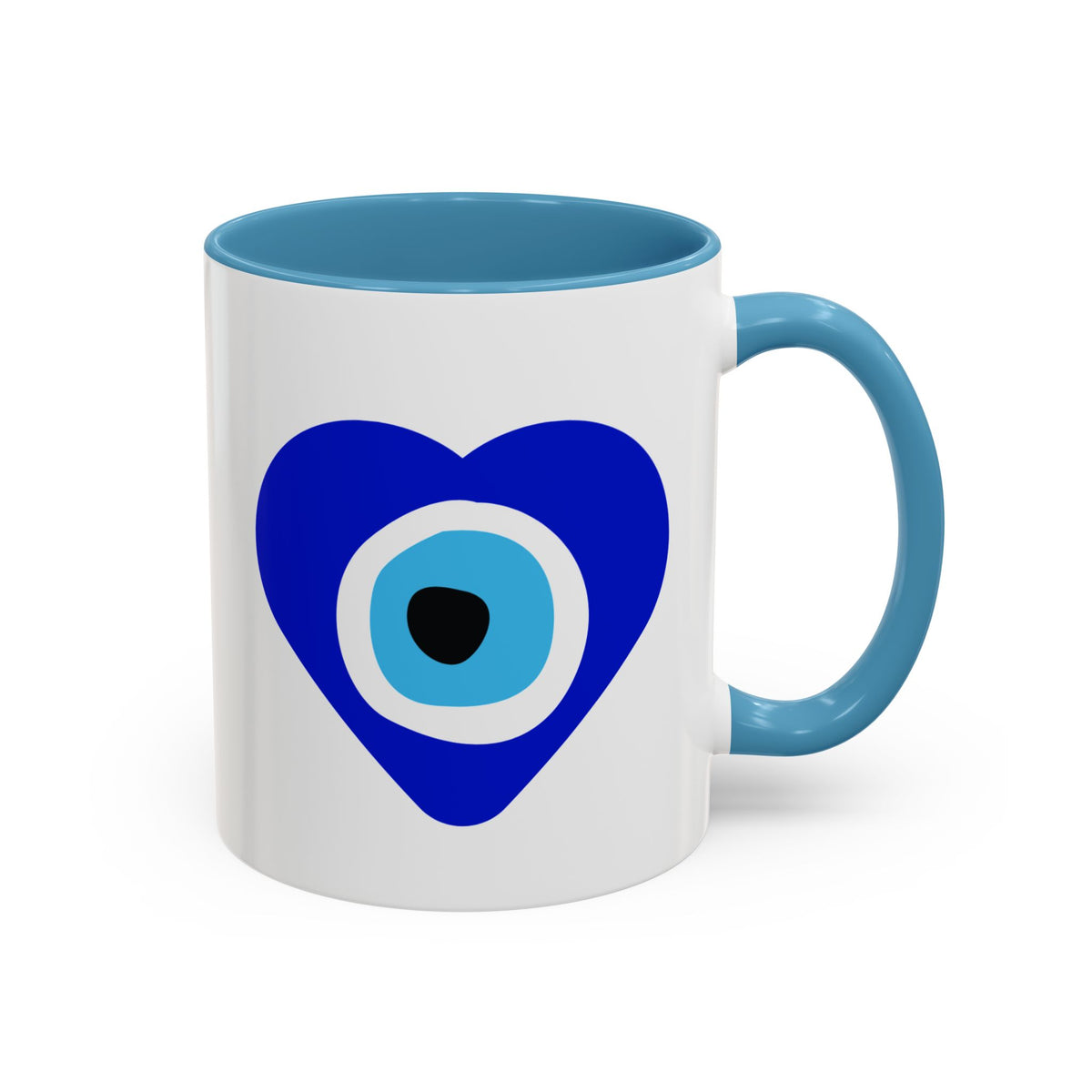 Evil Eye Heart Accent Coffee Mug