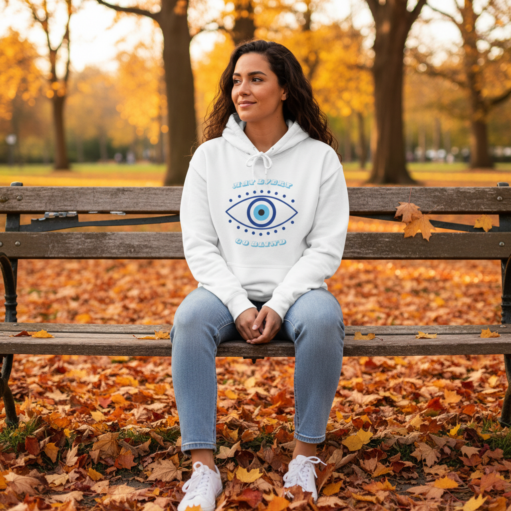 Evil Eye Hoodie | Protective Blue Eye Graphic Hooded Sweatshirt