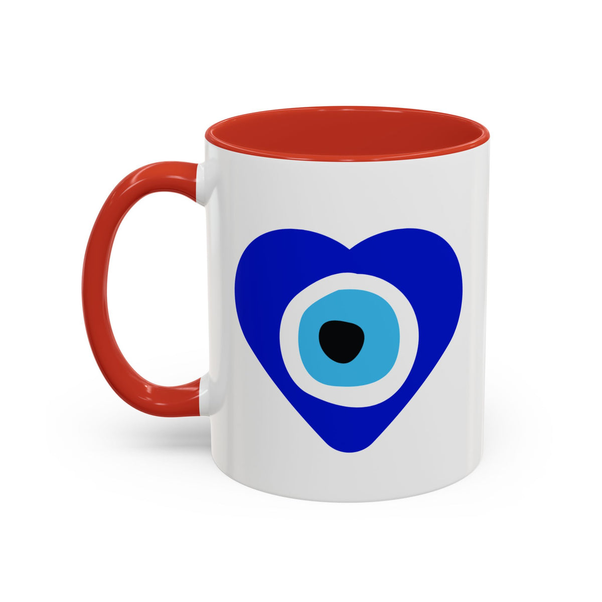Evil Eye Heart Accent Coffee Mug