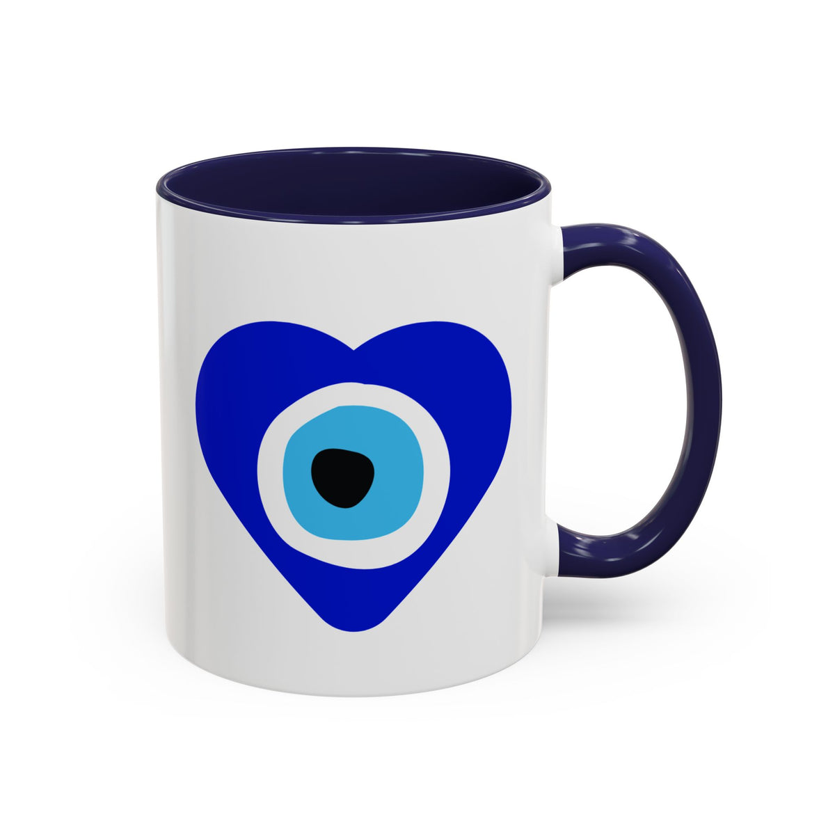 Evil Eye Heart Accent Coffee Mug