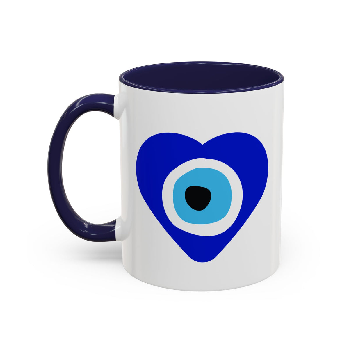 Evil Eye Heart Accent Coffee Mug