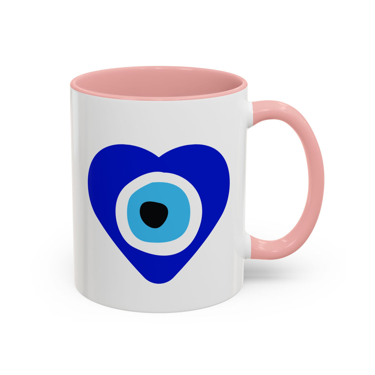 Evil Eye Heart Accent Coffee Mug