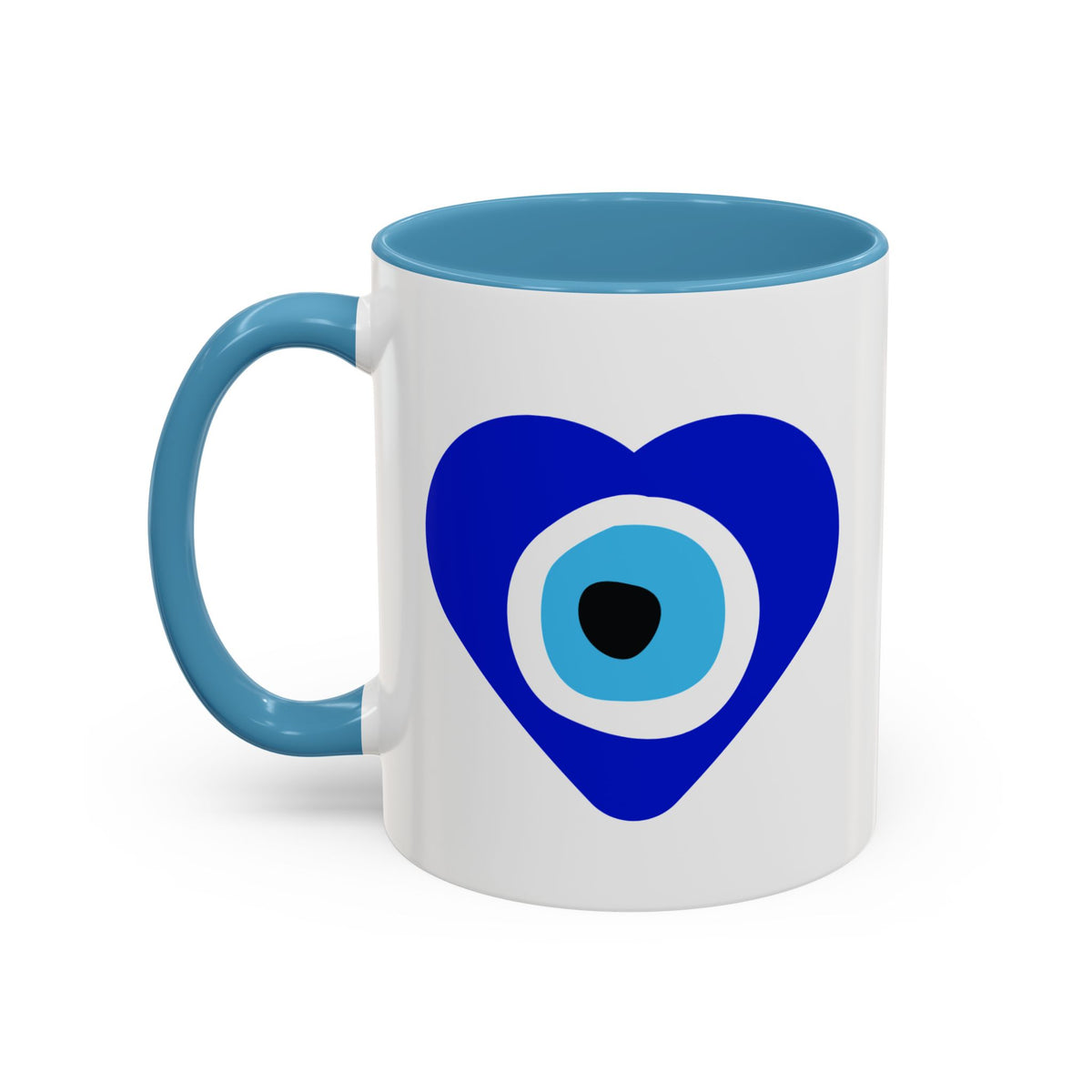 Evil Eye Heart Accent Coffee Mug