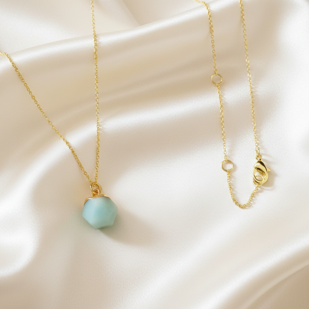 AMAZONITE | 14k Gold Gemstone Necklace