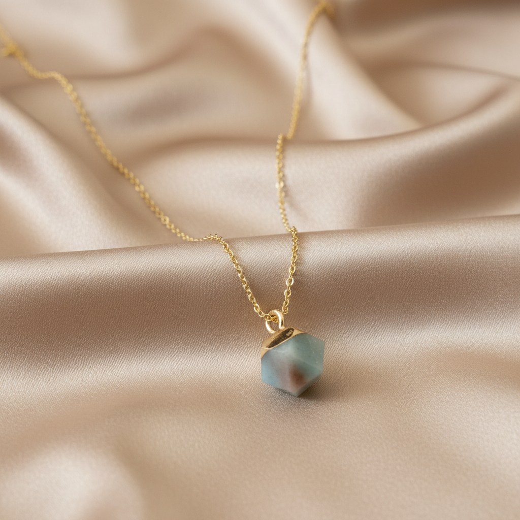 AMAZONITE | 14k Gold Gemstone Necklace