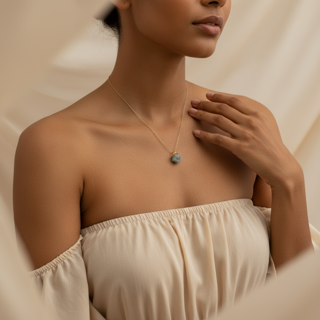 AMAZONITE | 14k Gold Gemstone Necklace