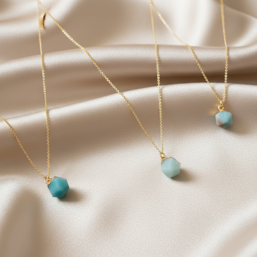 AMAZONITE | 14k Gold Gemstone Necklace