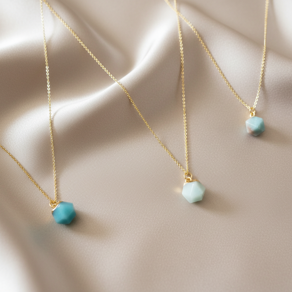 AMAZONITE | 14k Gold Gemstone Necklace