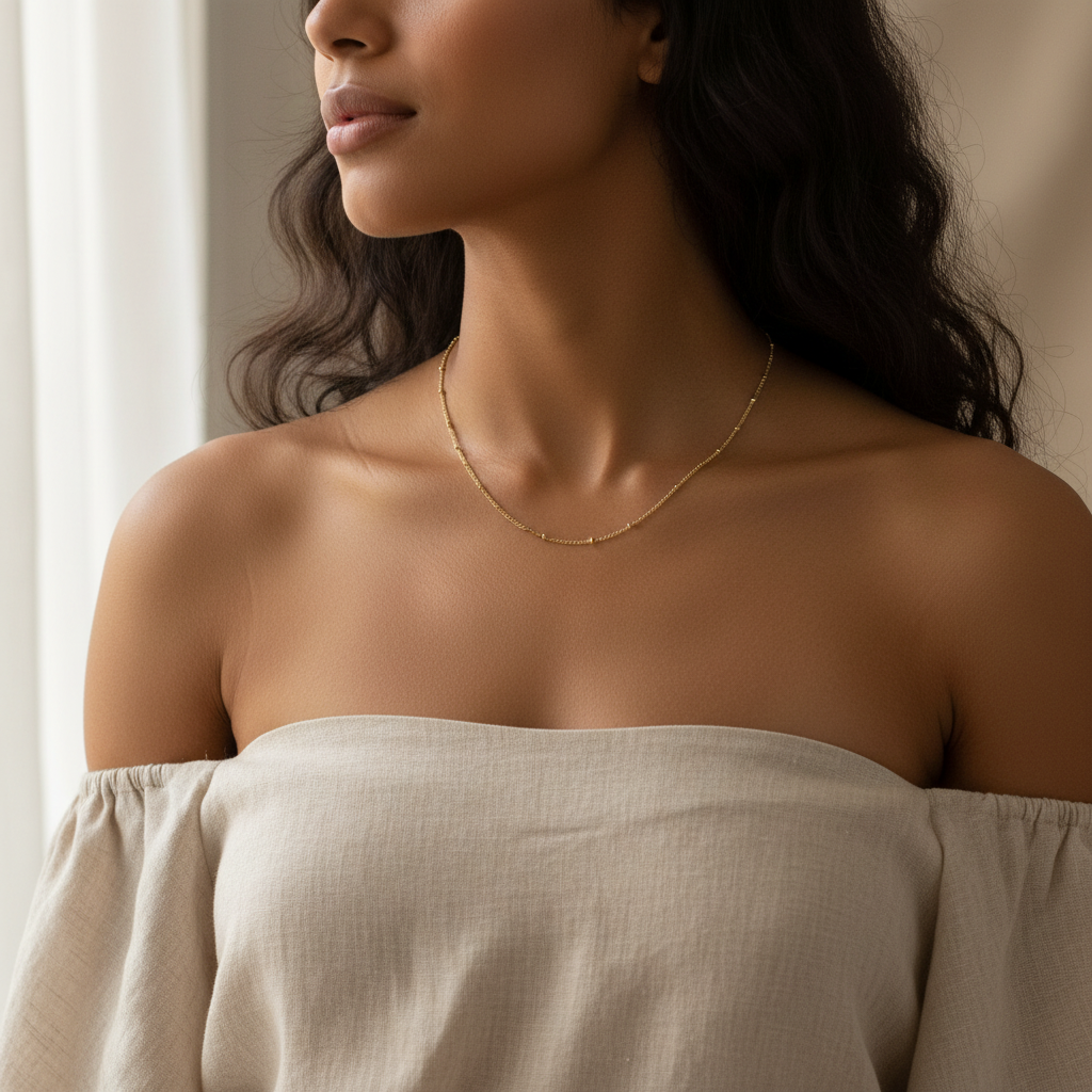 SATELLITE | 14K Gold Satellite Chain Necklace