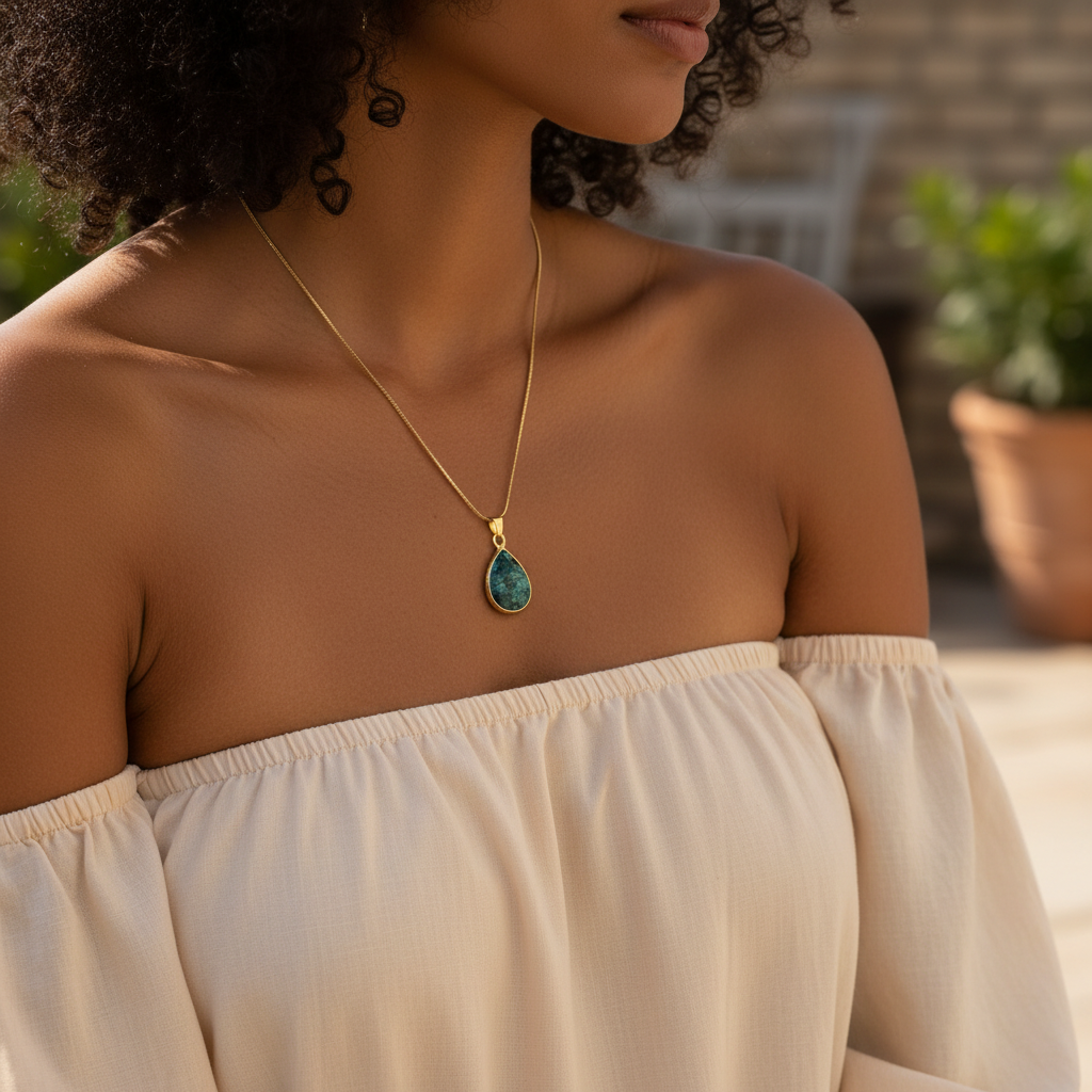 EPIDOTE | 14k Gold-Filled Crystal Healing Necklace