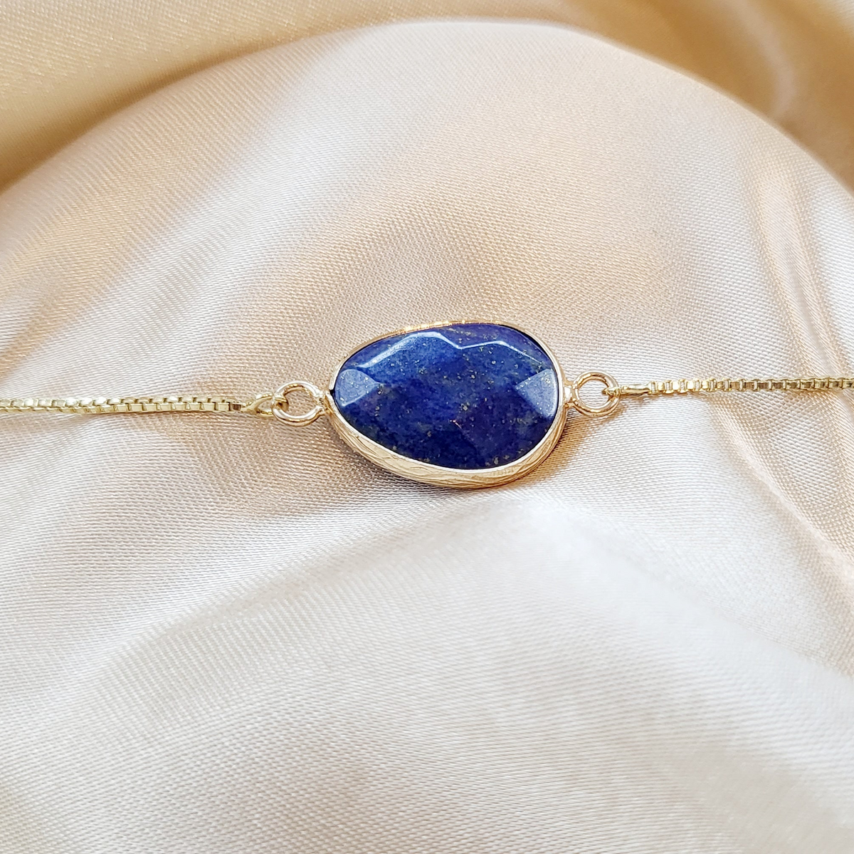 LAPIS LAZULI | 14k Gold Tennis Bracelet