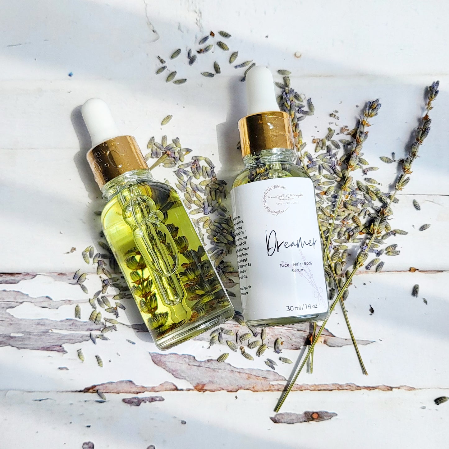 THE DREAMER | Floral Hydrating Face, Hair, and Nail Elixir | Organic, Vegan-Friendly Skin & Hair Care | Calming Lavender Aromatherapy