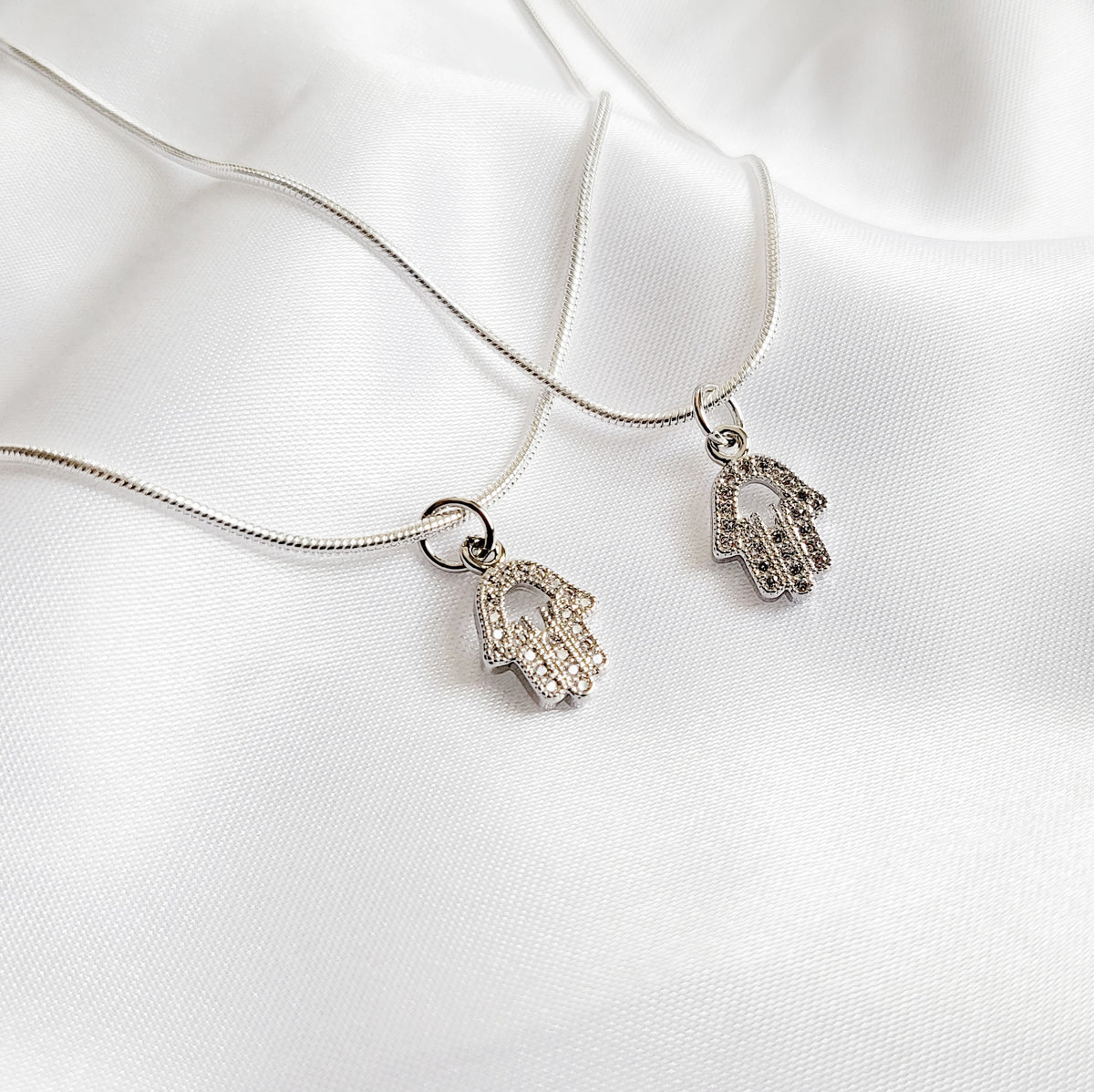 HAMSA | 925 - Sterling Silver Hand of Hamsa Pendant Necklace