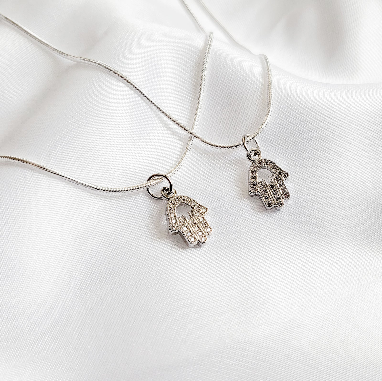 HAMSA | 925 - Sterling Silver Hand of Hamsa Pendant Necklace