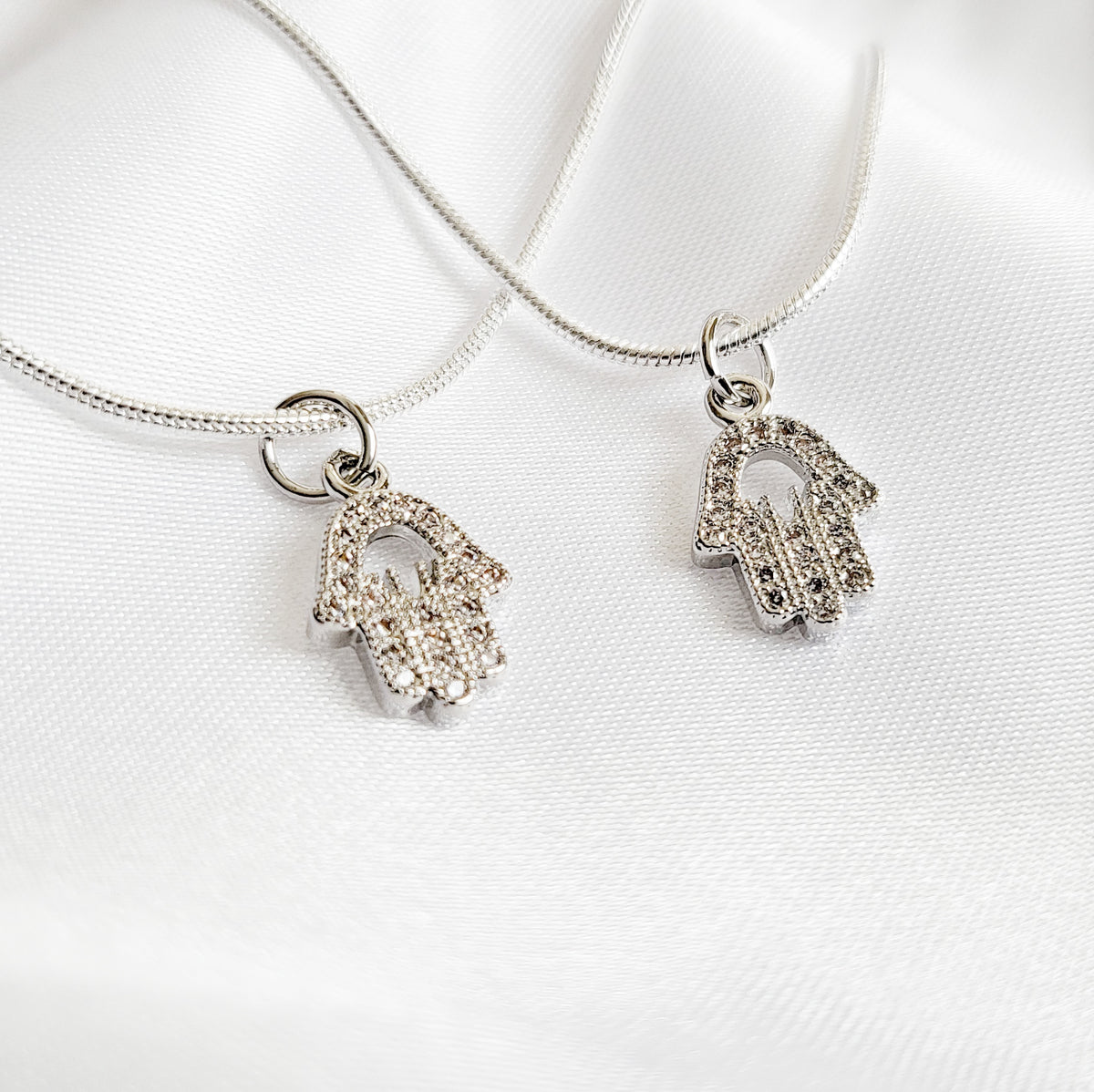 HAMSA | 925 - Sterling Silver Hand of Hamsa Pendant Necklace