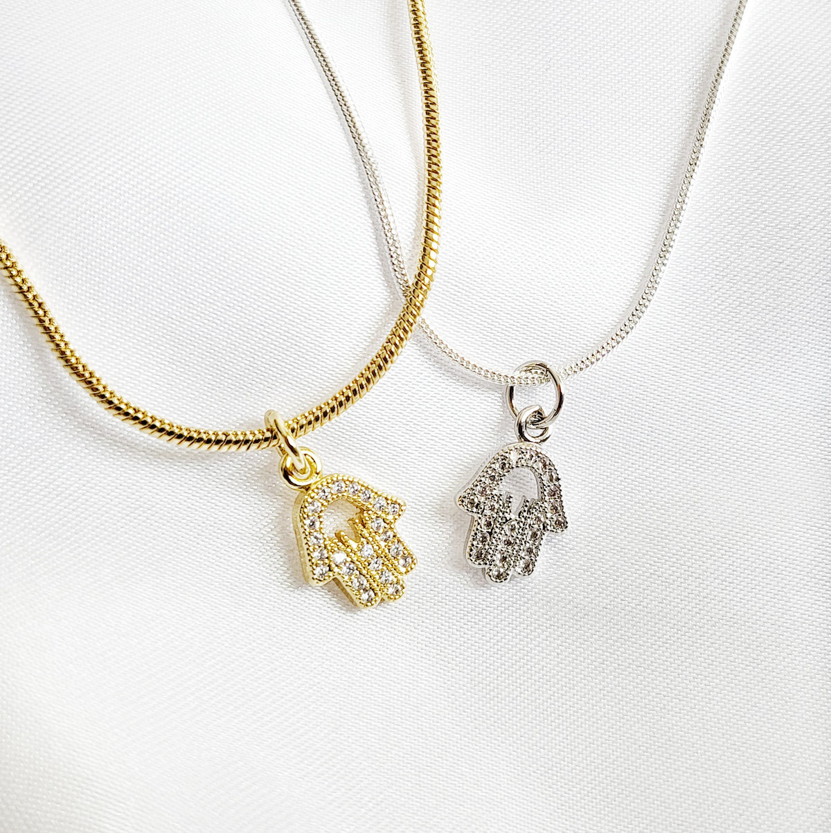 HAMSA | 925 - Sterling Silver Hand of Hamsa Pendant Necklace