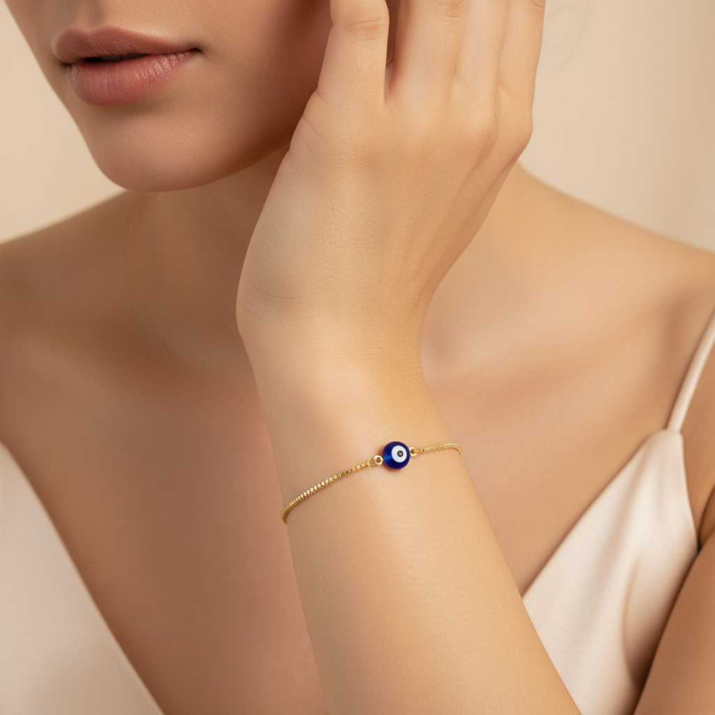NAZAR | 14k Gold Evil Eye Protection Bracelet