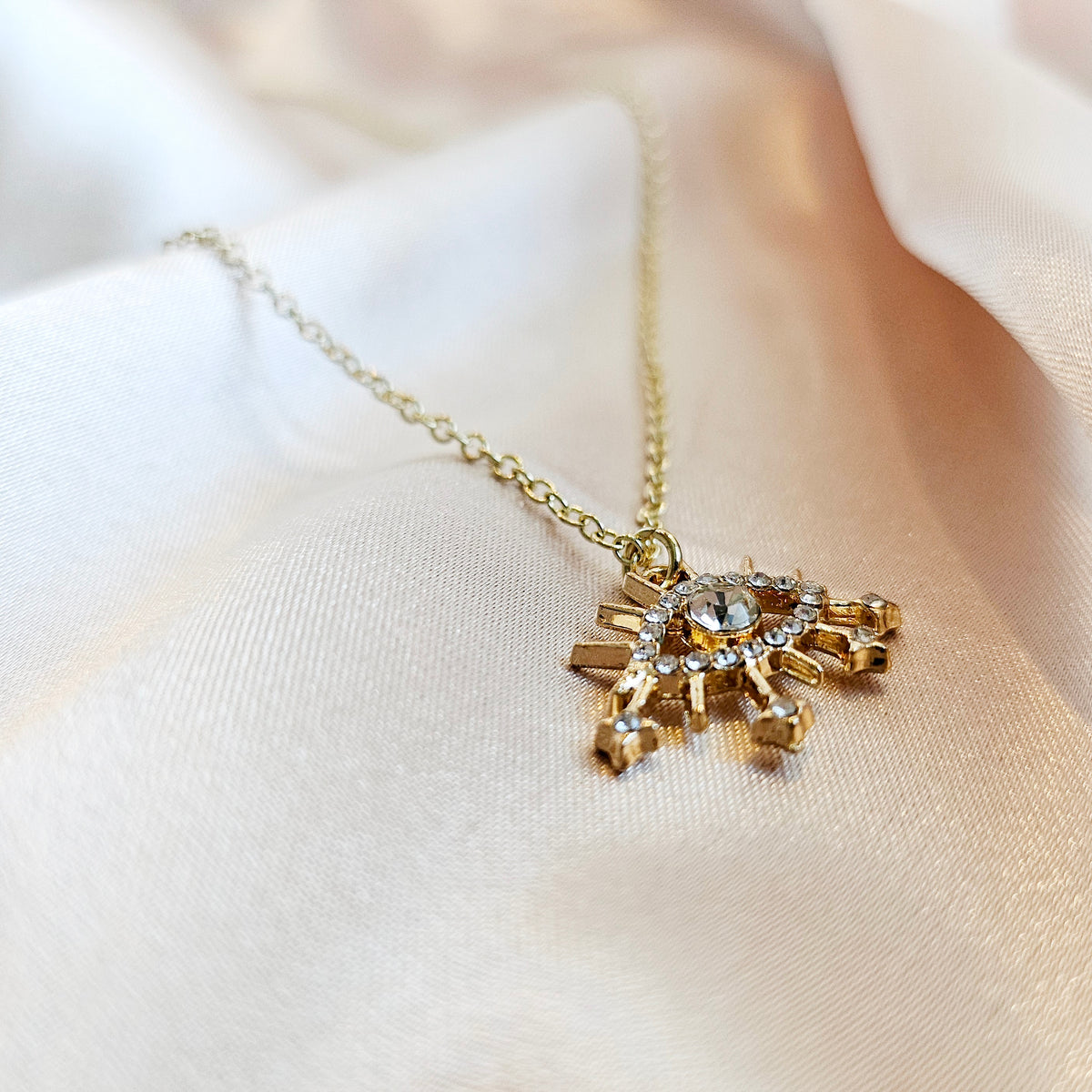 EVIL EYE 14K Gold Statement Necklace