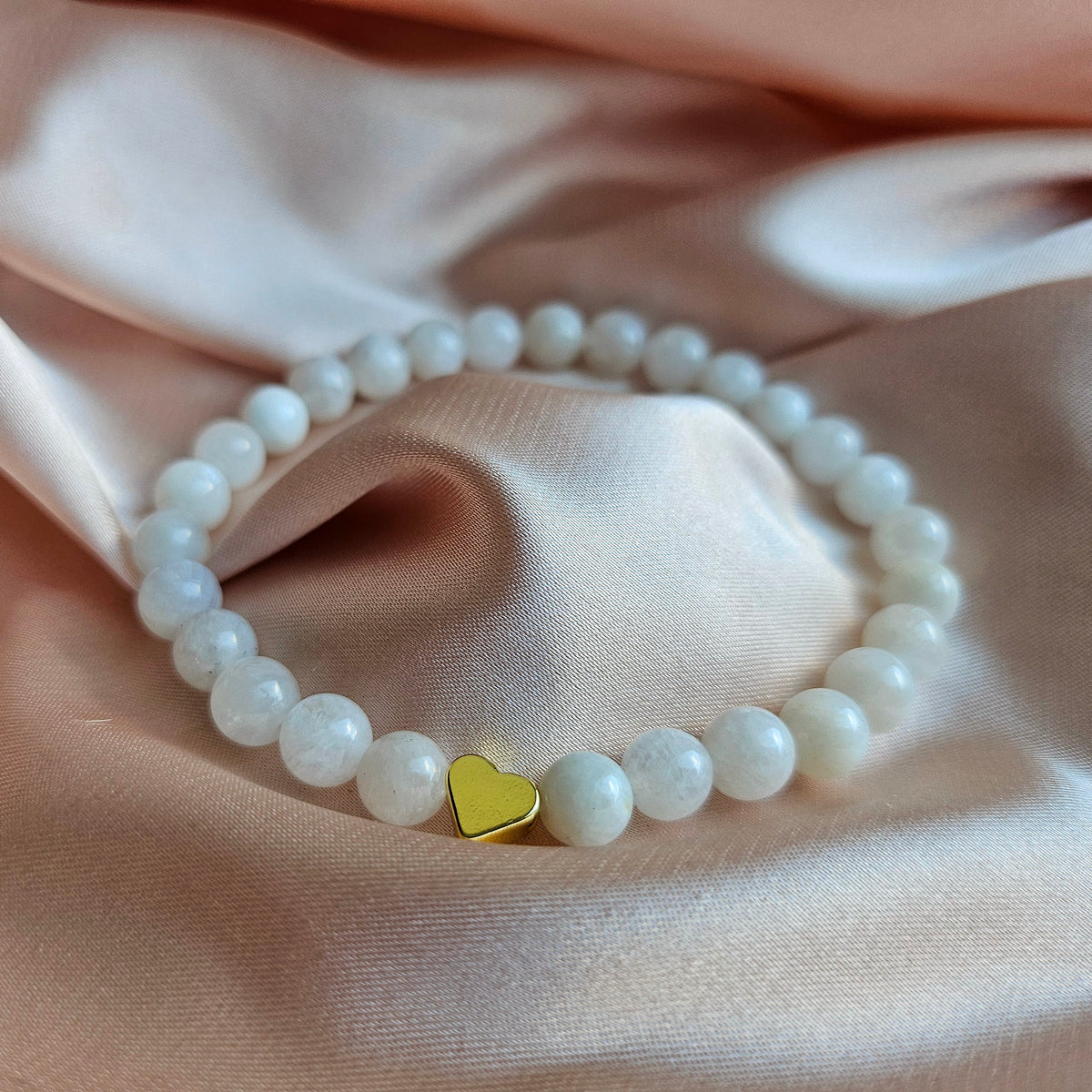 MOONSTONE | Handmade Gemstone Crystal Charm Bracelet