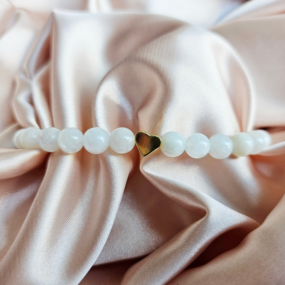 MOONSTONE | Handmade Gemstone Crystal Charm Bracelet