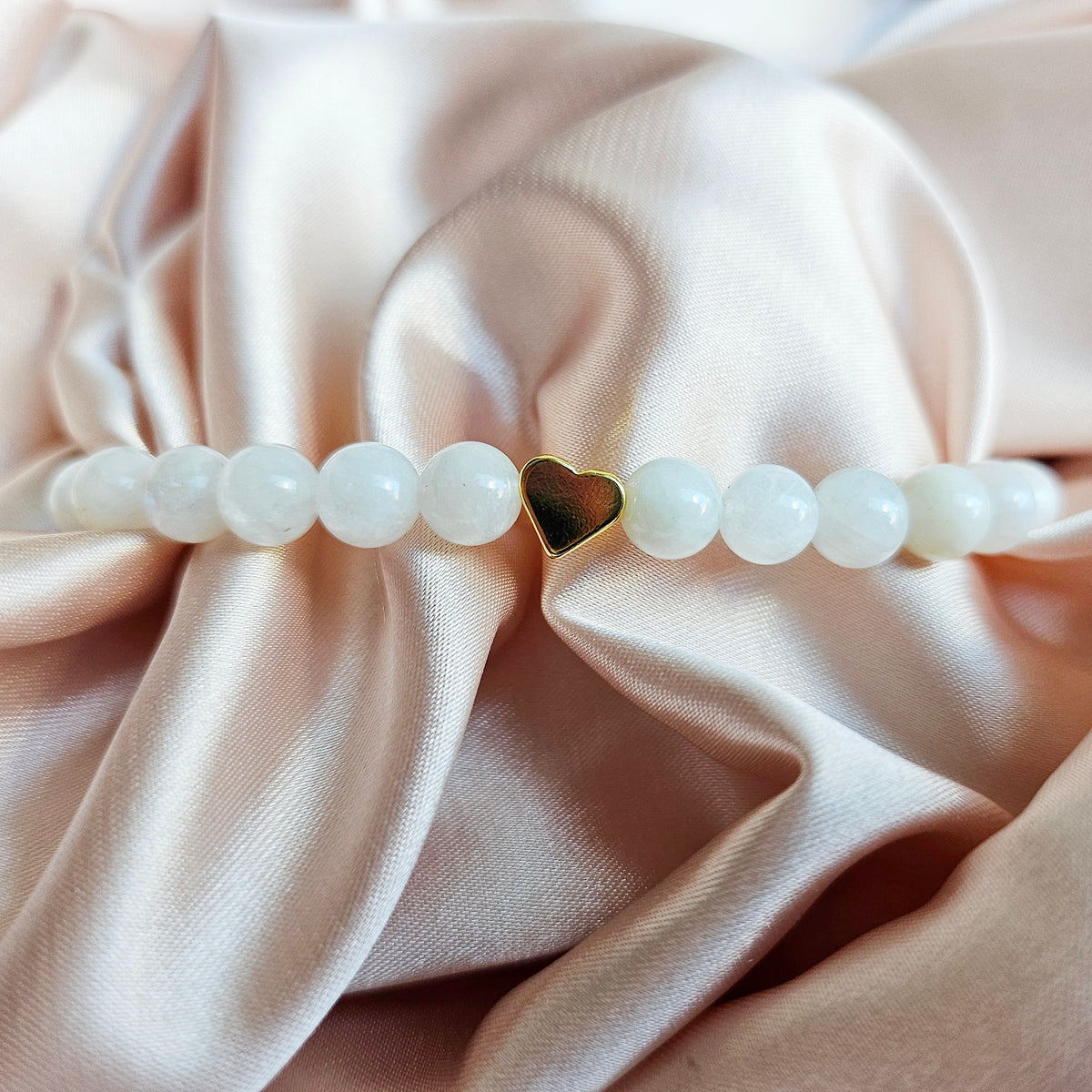 MOONSTONE | Handmade Gemstone Crystal Charm Bracelet