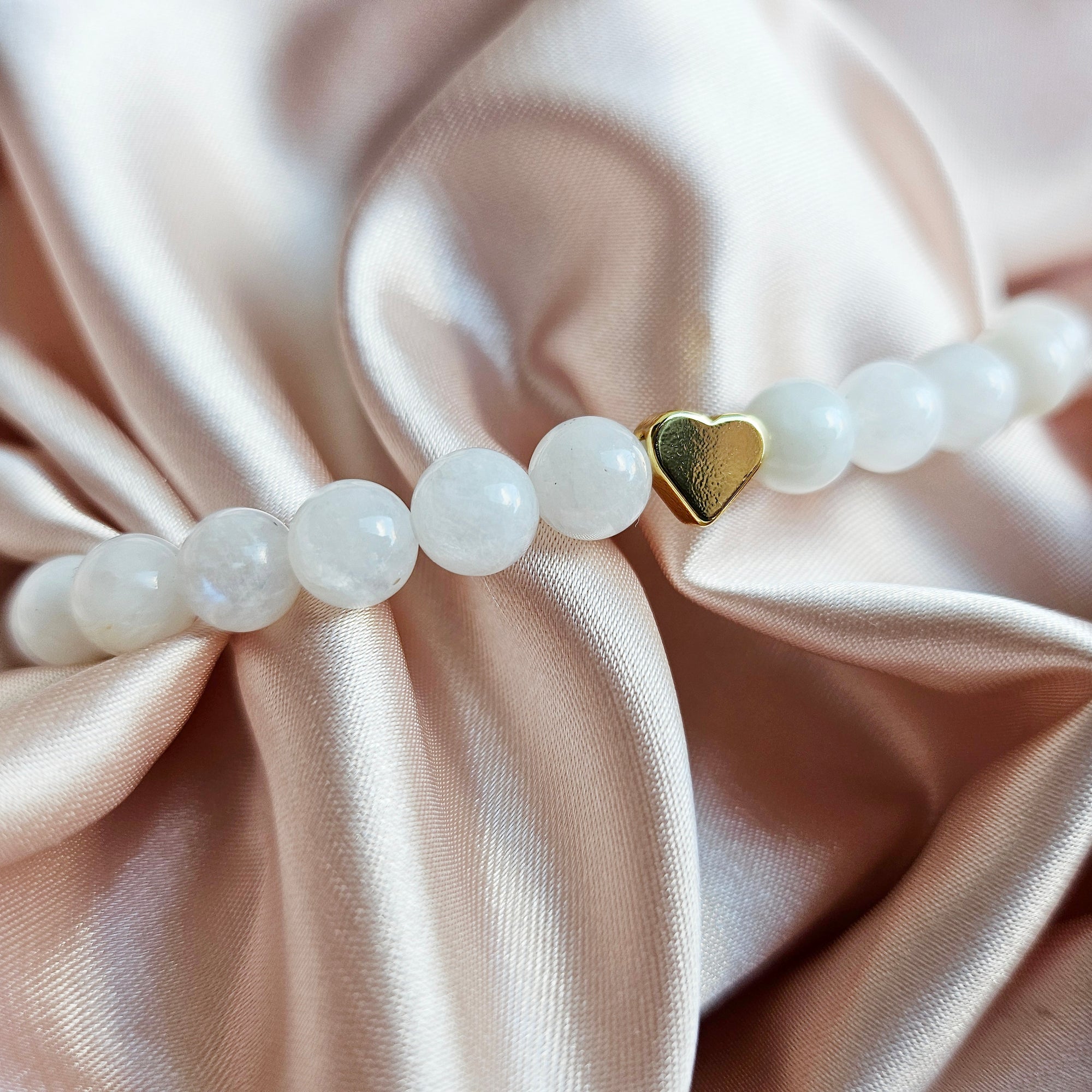 MOONSTONE | Handmade Gemstone For Fertility Crystal Charm Bracelet