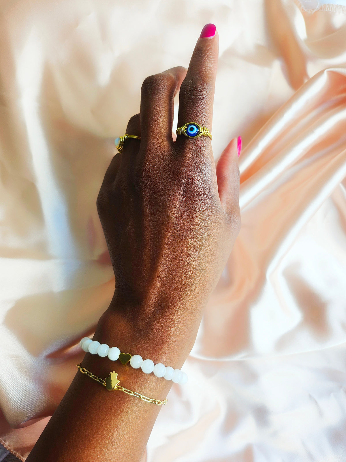 MOONSTONE | Handmade Gemstone Crystal Charm Bracelet