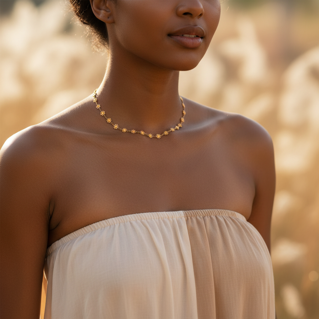 FLOWER POWER | 14K Gold Whimsical Flower Charm Necklace
