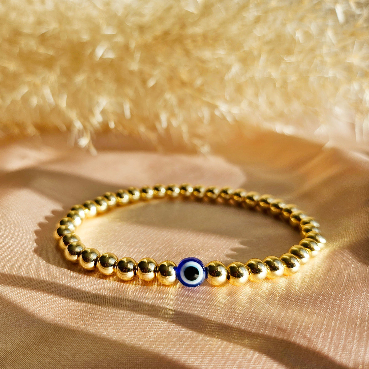 Golden Hera | 14K Gold Evil Eye Bracelet Set