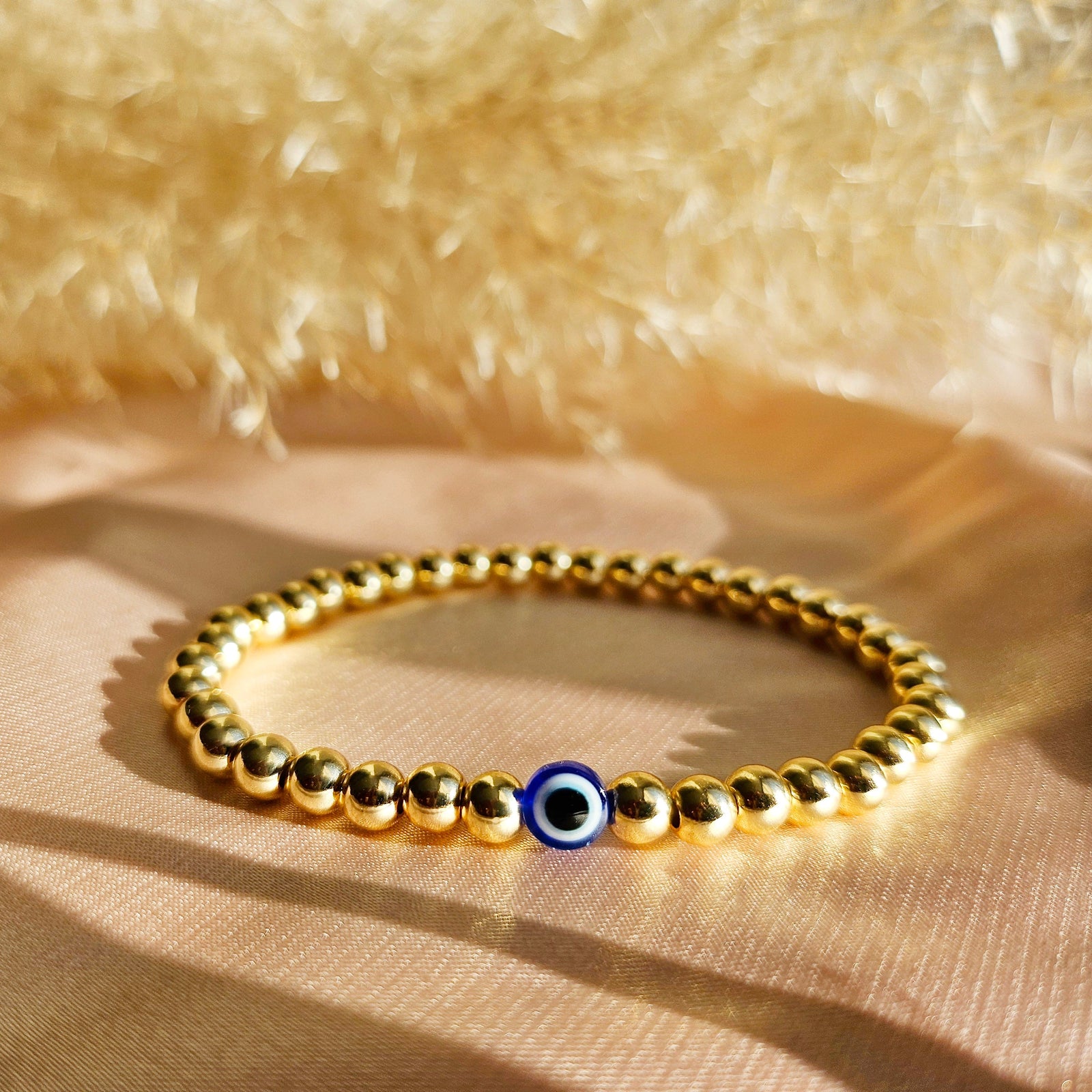 Golden Hera | 14K Gold Evil Eye Bracelet Set