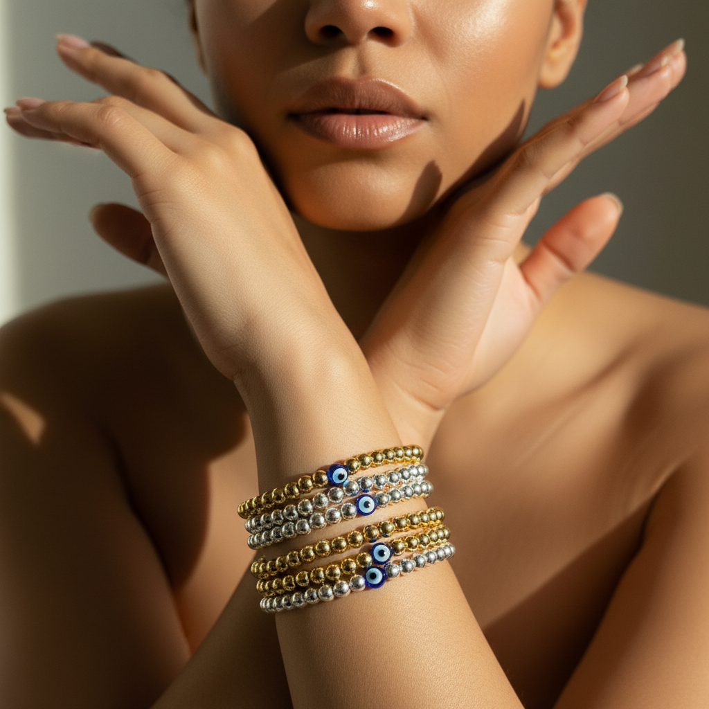 Singular | Beaded Evil Eye Bracelet