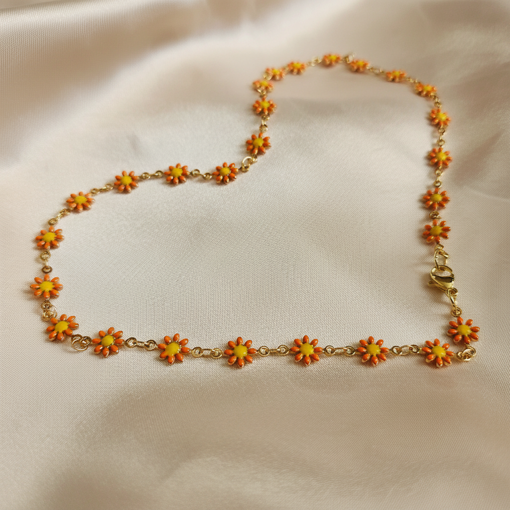 FLOWER POWER | 14K Gold Whimsical Flower Charm Necklace