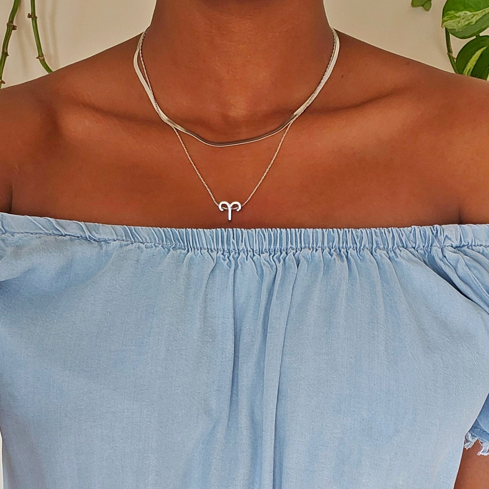 925 Sterling Silver Astrology Zodiac Charm Necklace Set