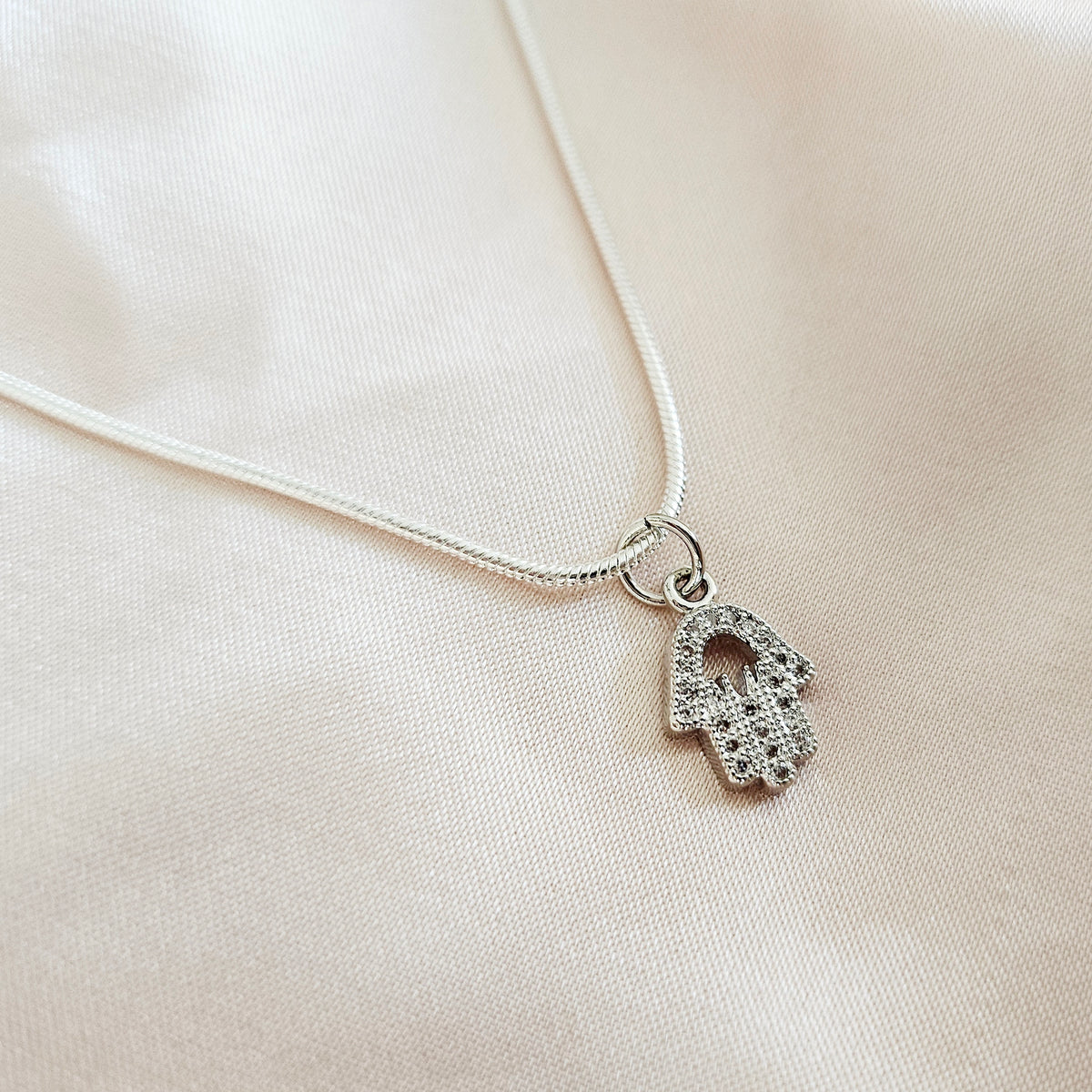 HAMSA | 925 - Sterling Silver Hand of Hamsa Pendant Necklace