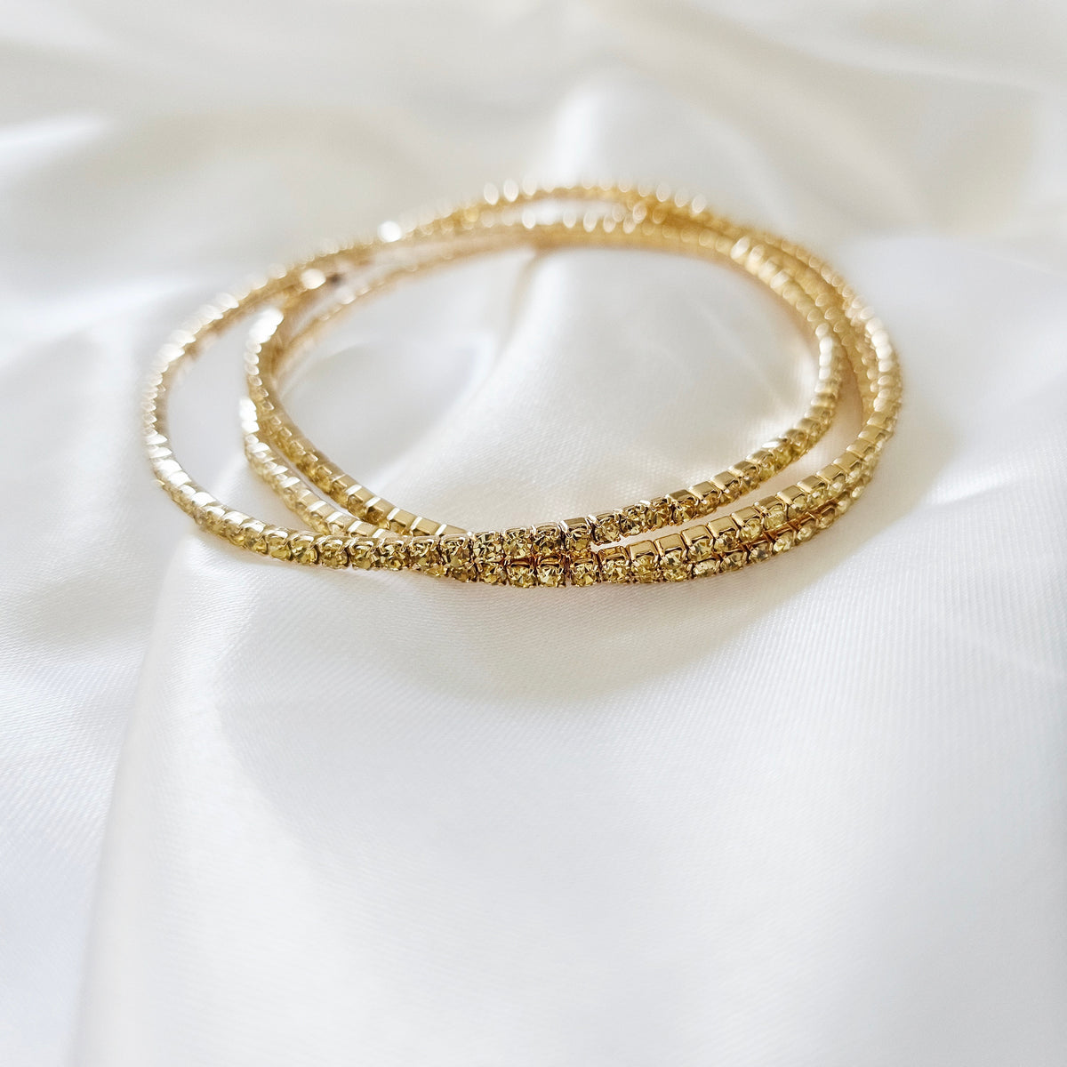 Aurora | 14K Gold Delicate Tennis Bracelet Set