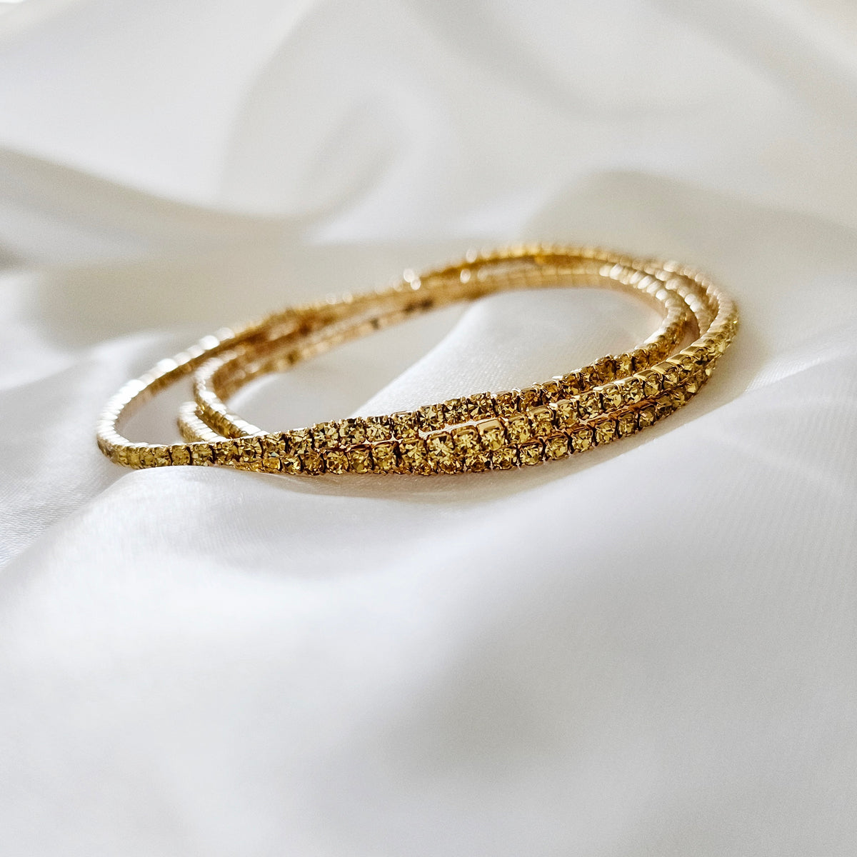 Aurora | 14K Gold Delicate Tennis Bracelet Set
