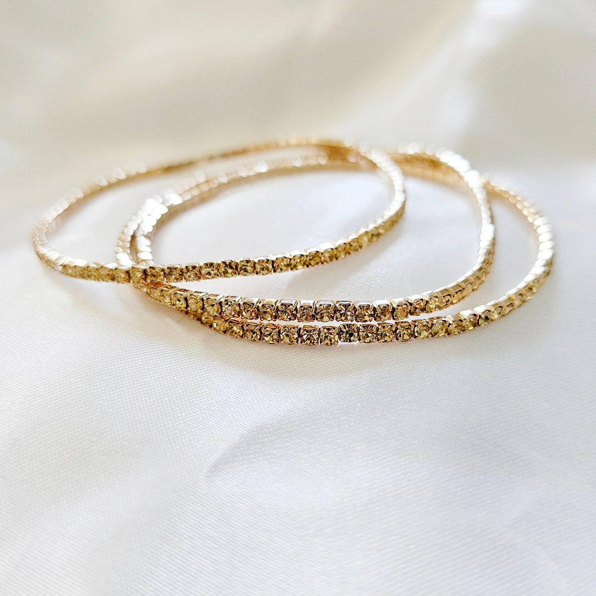 Aurora | 14K Gold Delicate Tennis Bracelet Set