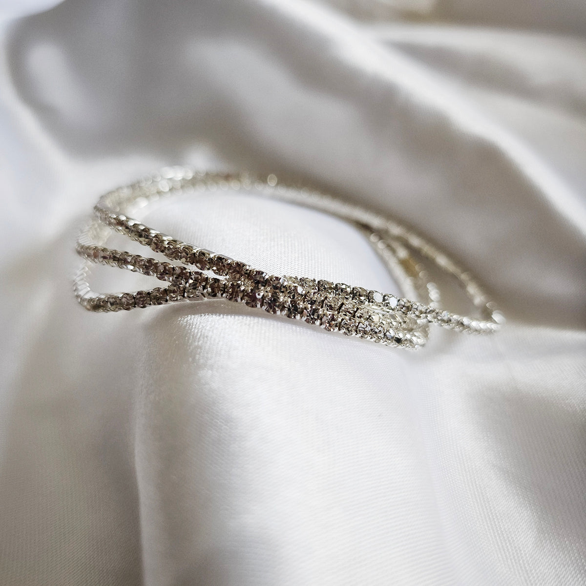 Aurora | Sterling Silver Delicate Tennis Bracelet Set