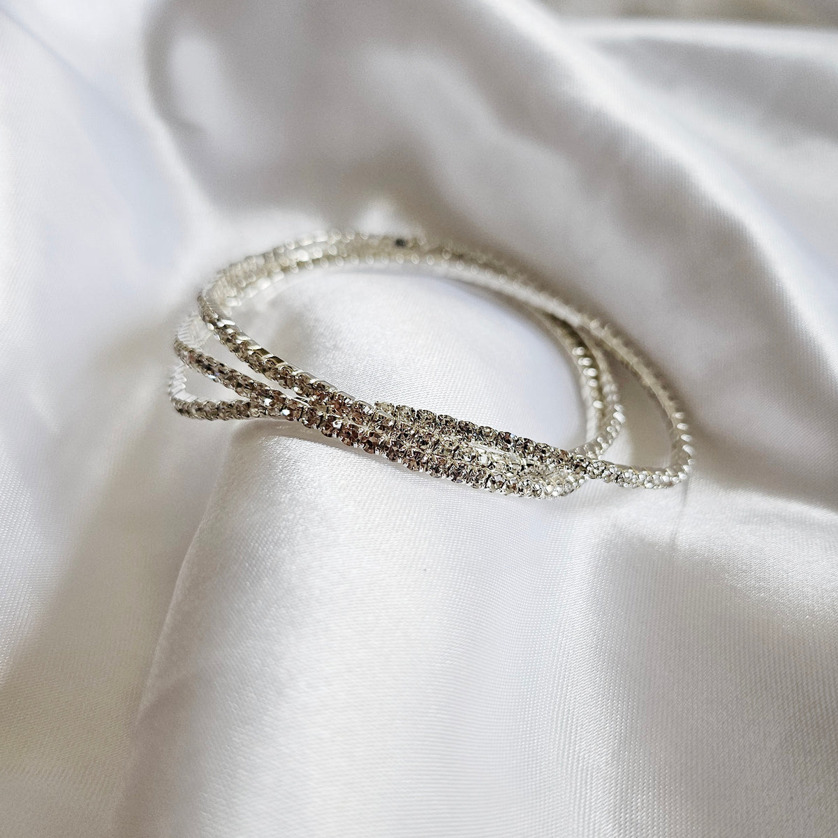 Aurora | Sterling Silver Delicate Tennis Bracelet Set