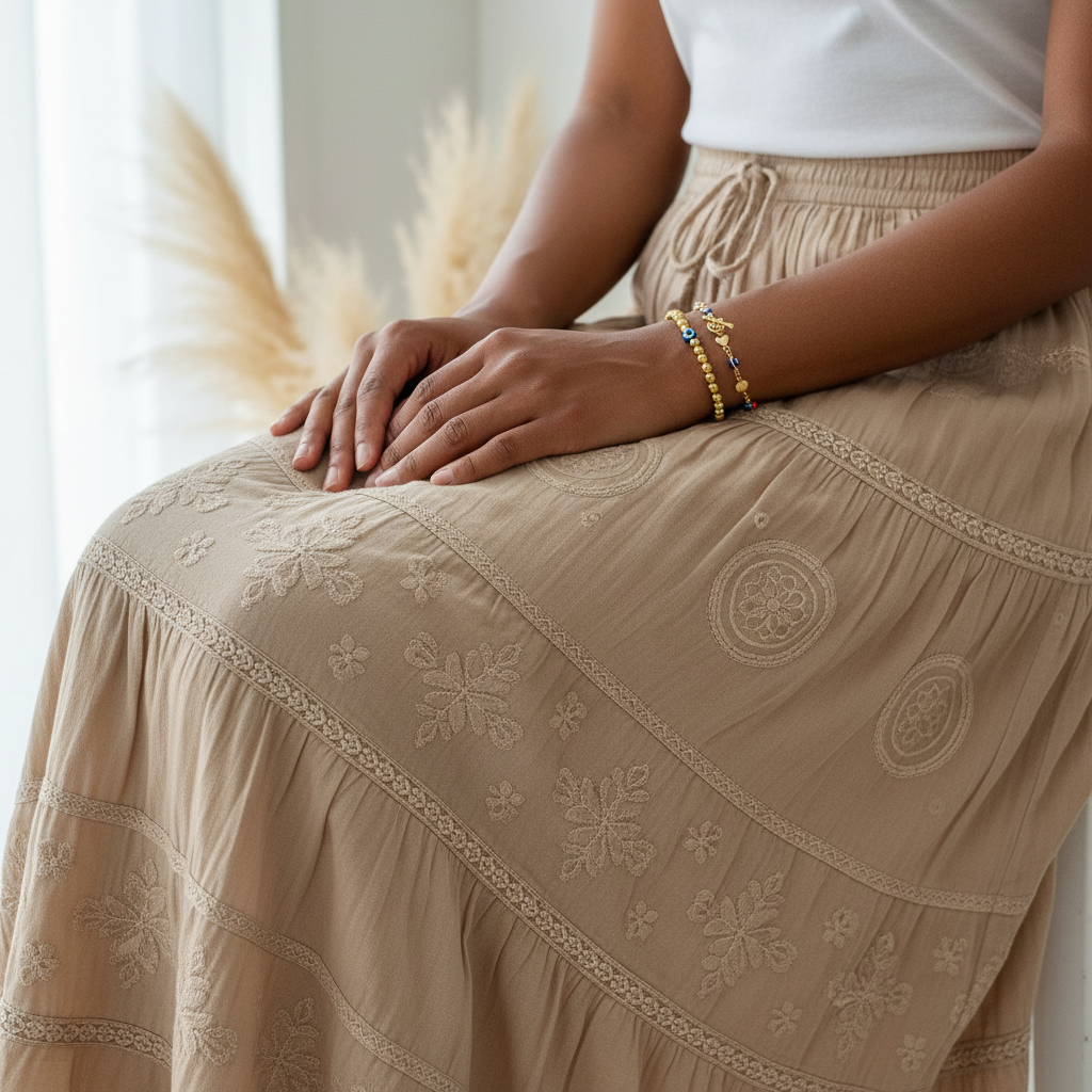 Golden Athena | 14K Gold Evil Eye Bracelet Set