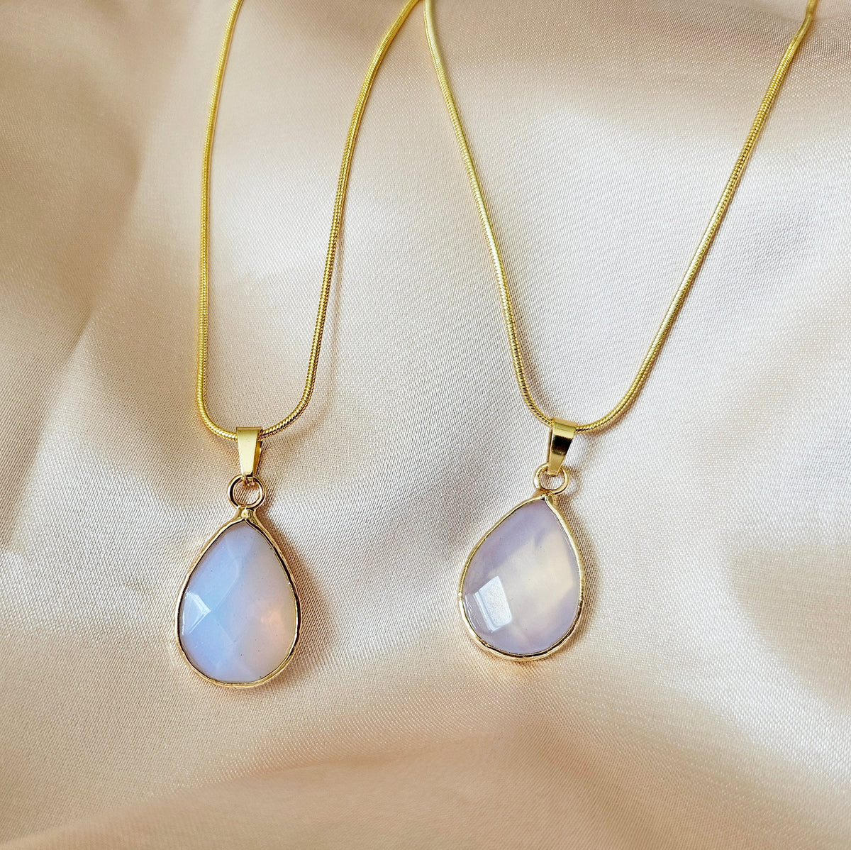 FATE | 14k Gold Opalite Energy Healing Crystal Necklace