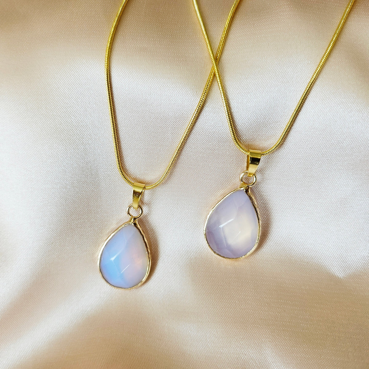 FATE | 14k Gold Opalite Energy Healing Crystal Necklace