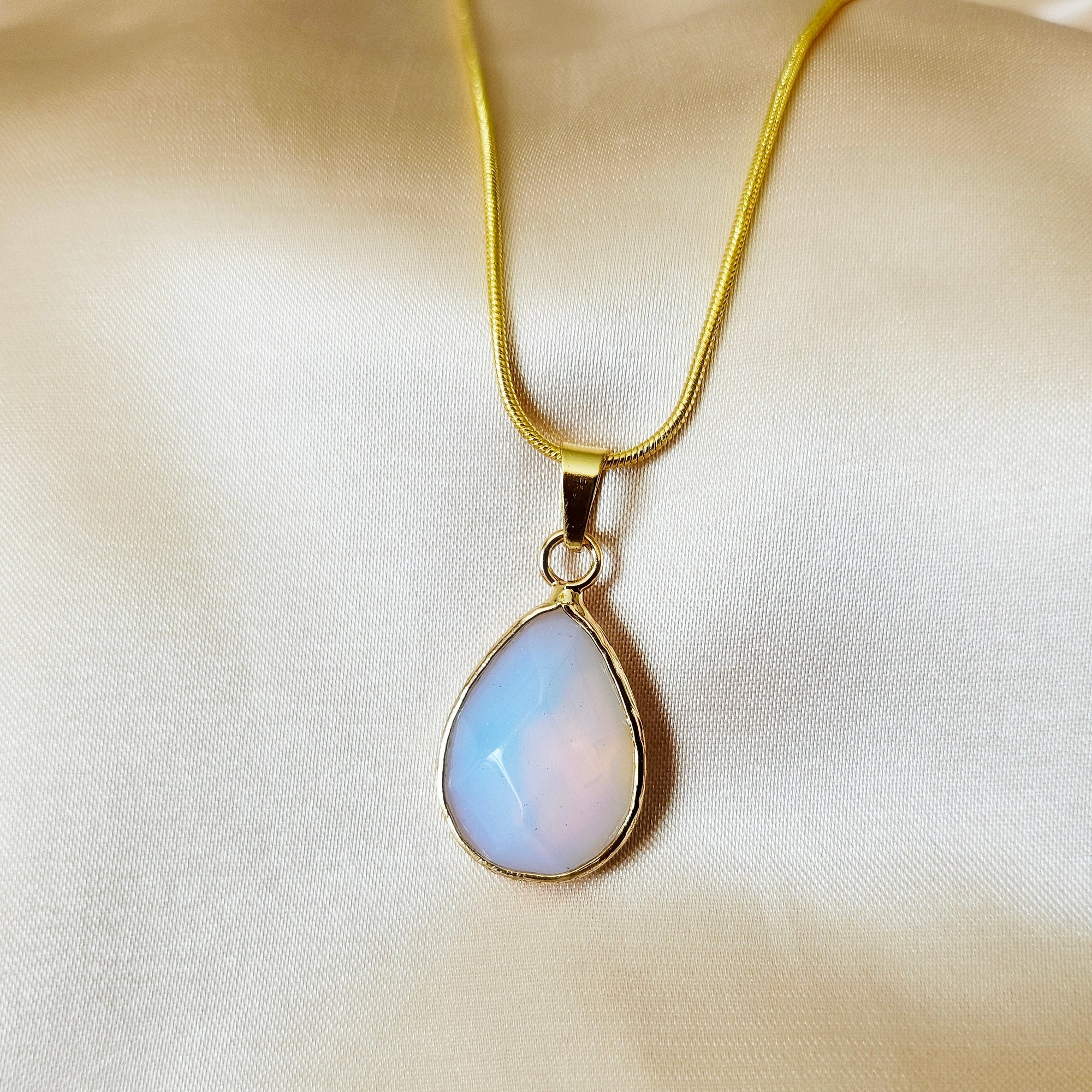 FATE | 14k Gold Opalite Energy Healing Crystal Necklace