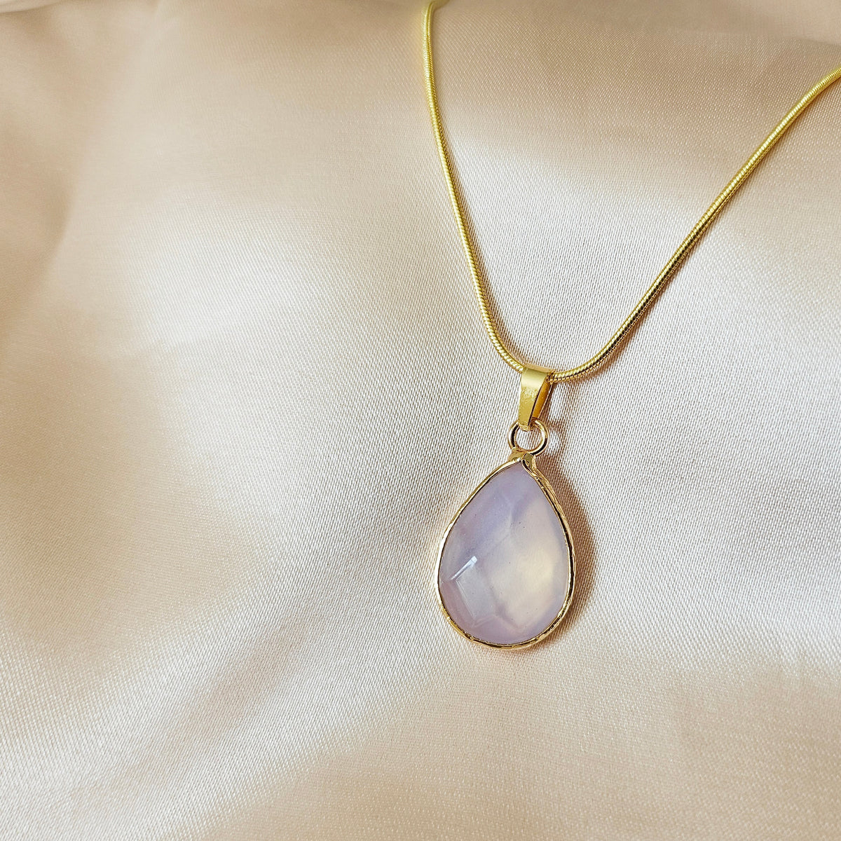FATE | 14k Gold Opalite Energy Healing Crystal Necklace