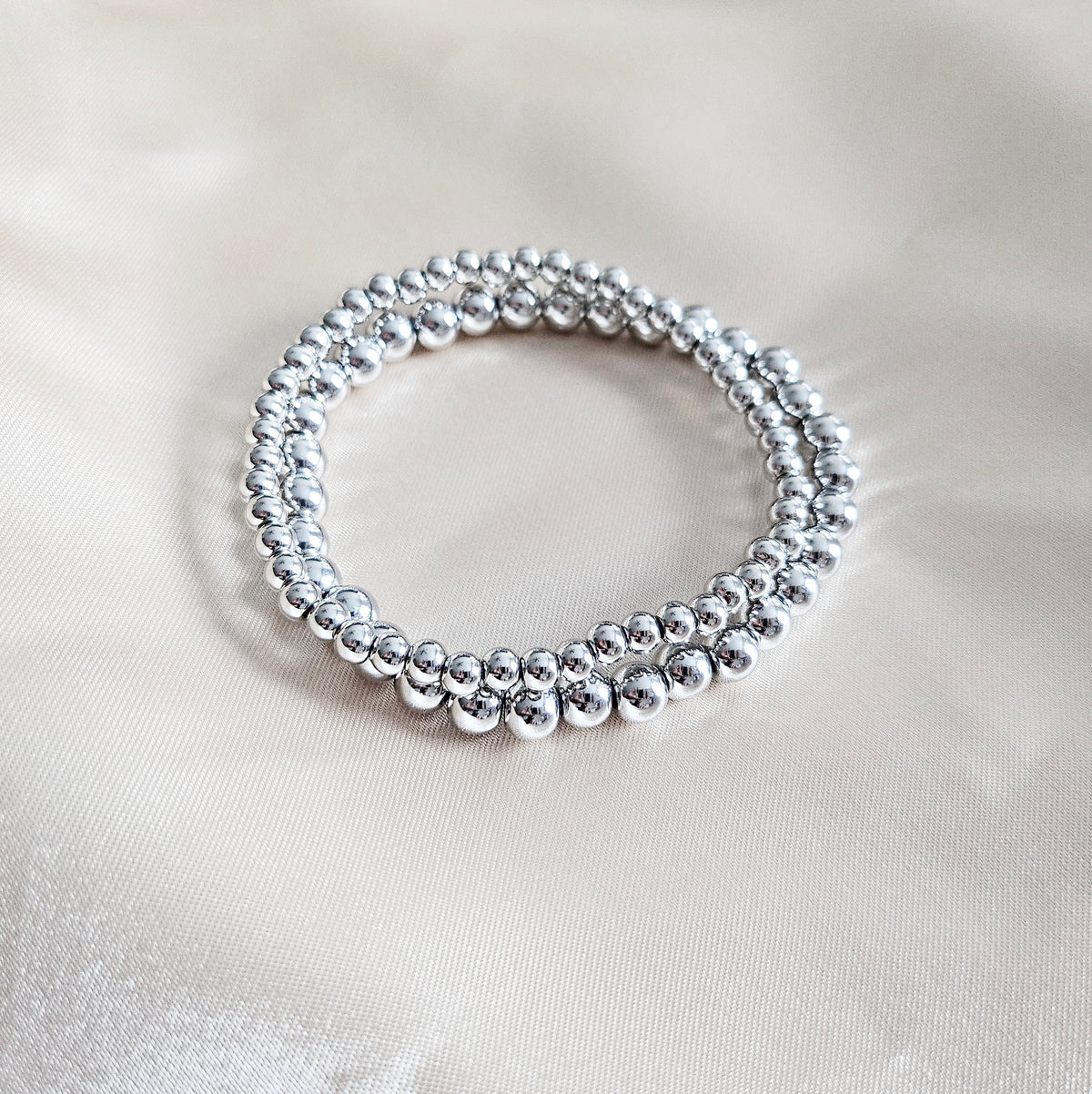 FORTUNA | 925 - Silver Beaded Bracelet Set