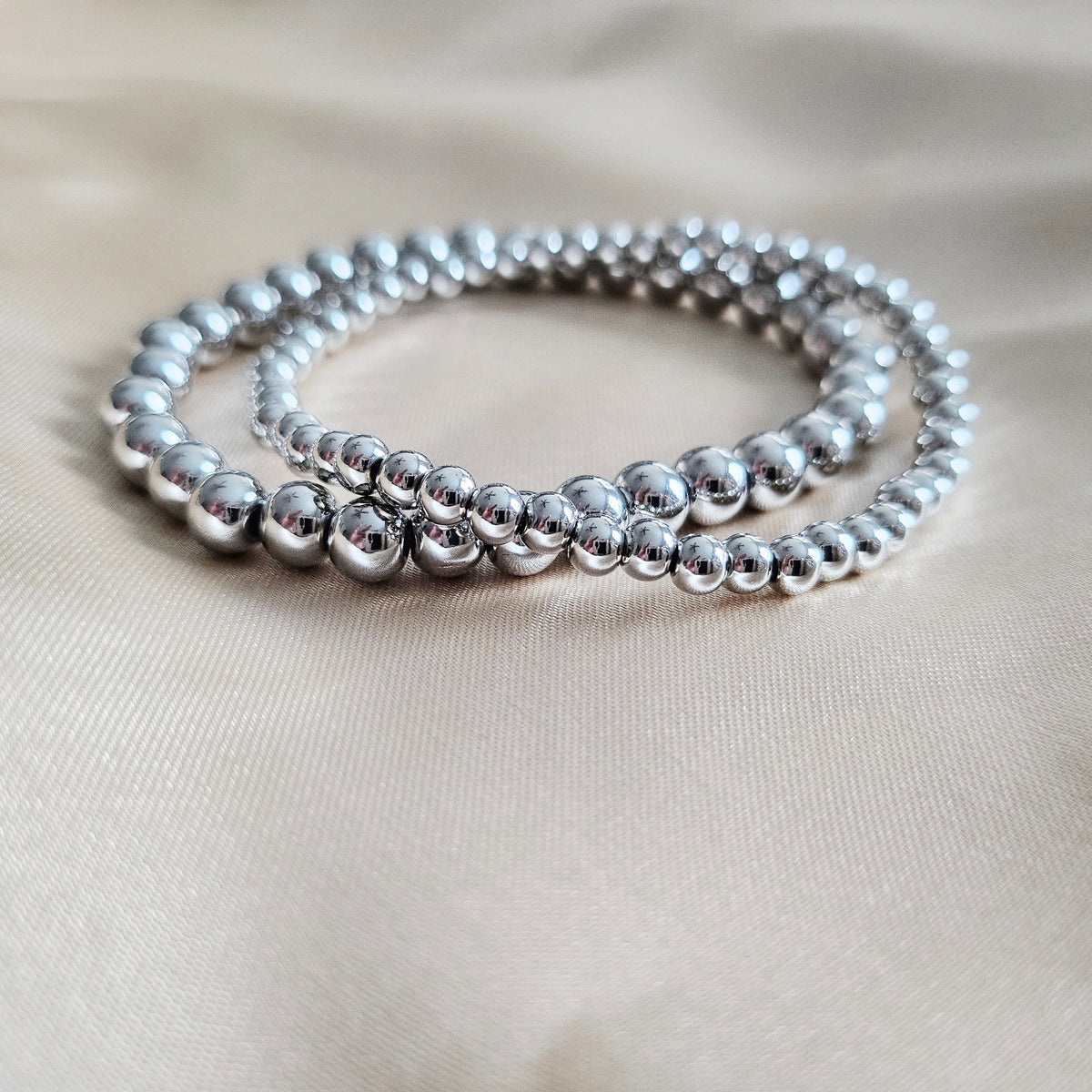 UNSHAKEABLE FAITH 925-Sterling Silver Cross &amp; Beaded Bracelet Set