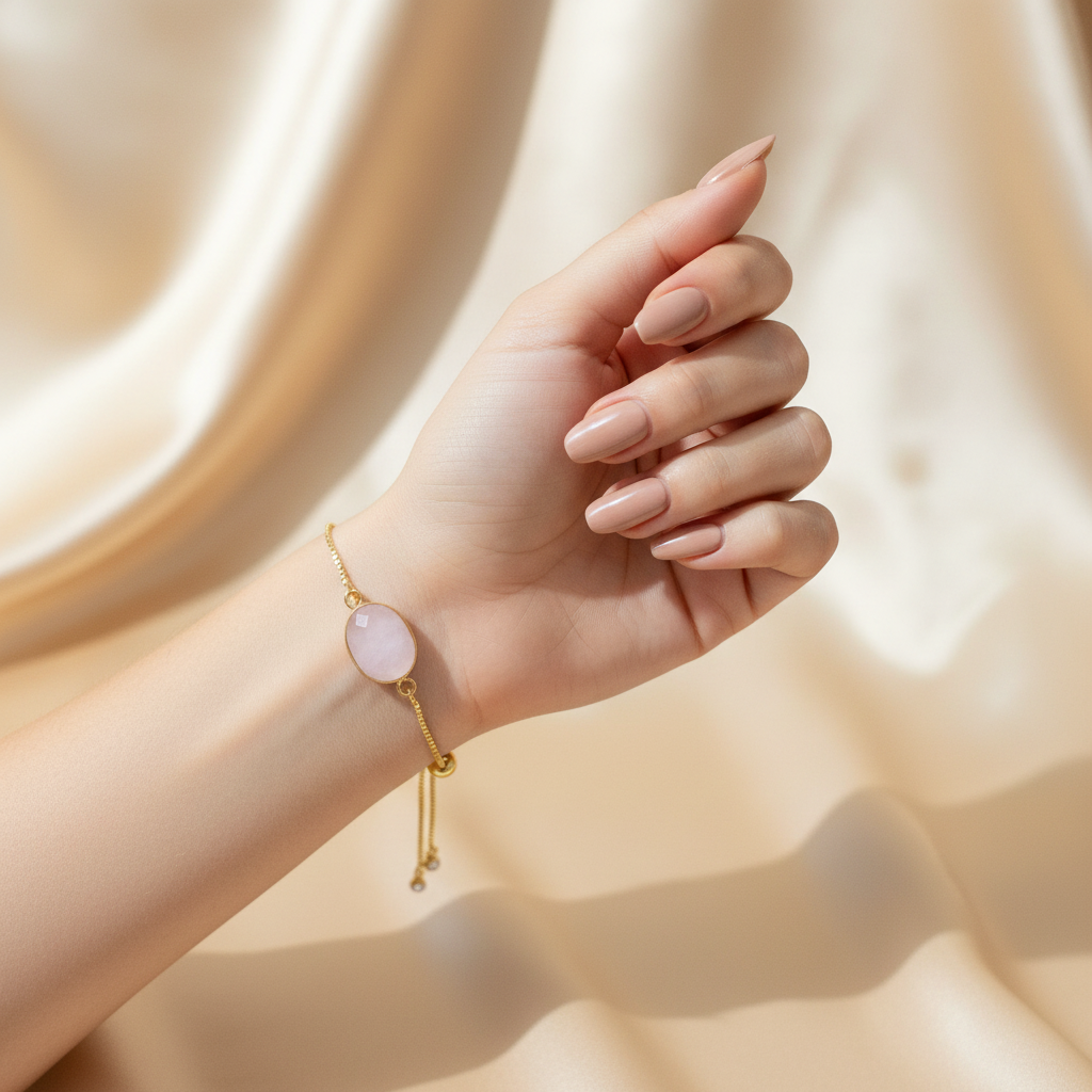 ROSE QUARTZ | 14K Gold Gemstone Bracelet