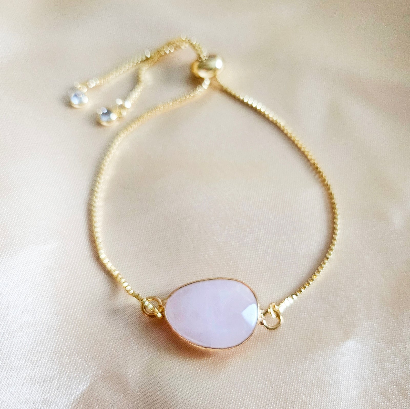 ROSE QUARTZ | 14K Gold Gemstone Bracelet