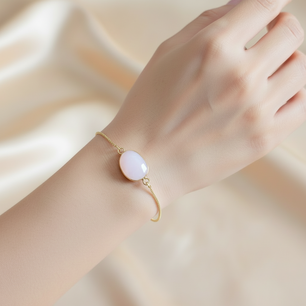 ROSE QUARTZ | 14K Gold Gemstone Bracelet