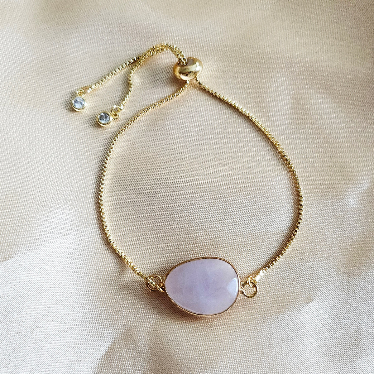 ROSE QUARTZ | 14K Gold Gemstone Bracelet